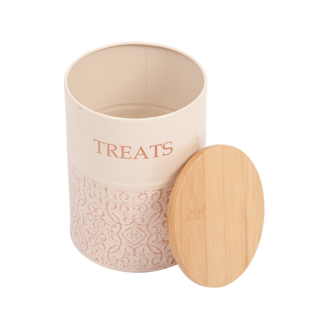 Country Living Dog Treat Canisters treat jar with nature-inspired artwork - product view 5