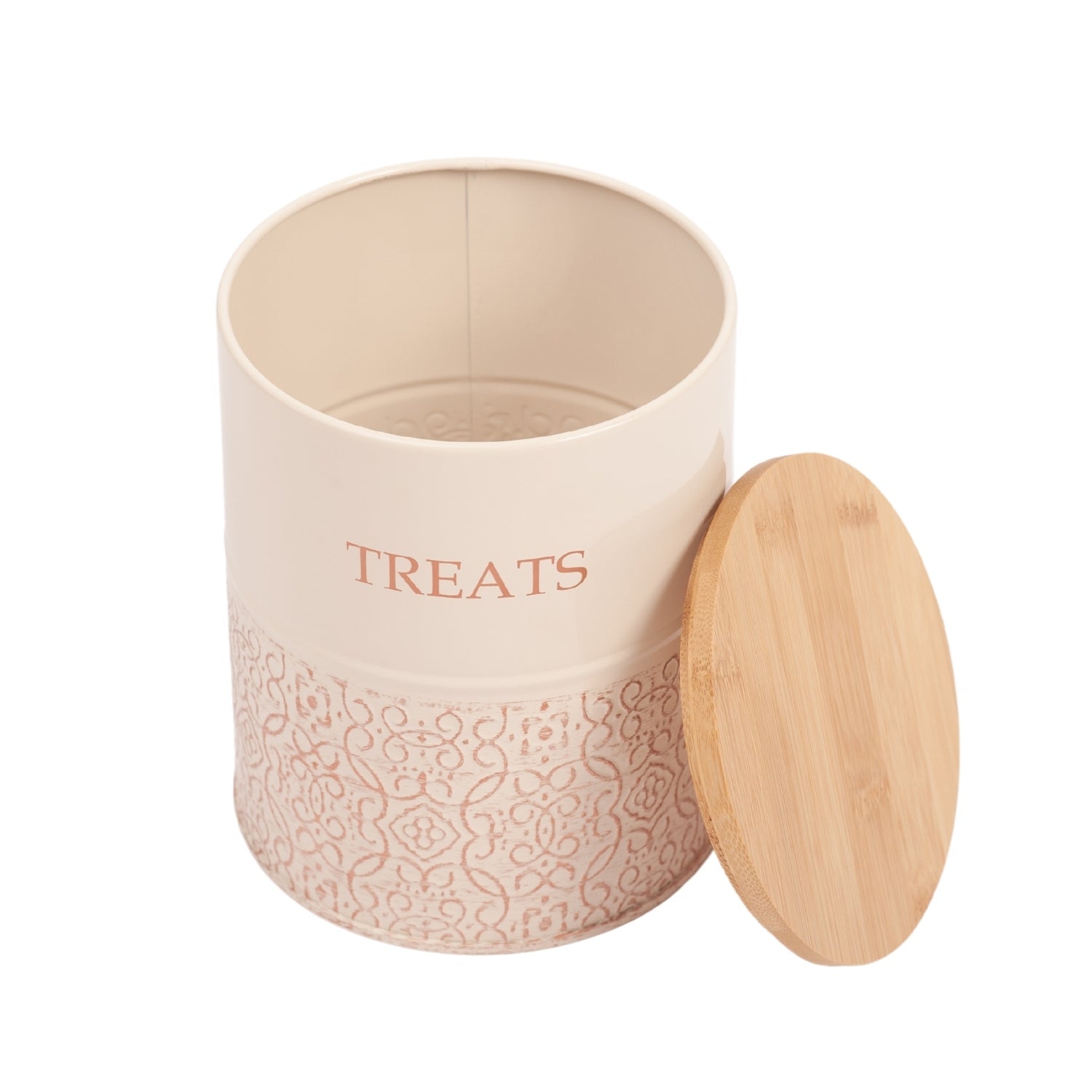 Country Living Dog Treat Canisters treat jar with nature-inspired artwork - product view 6