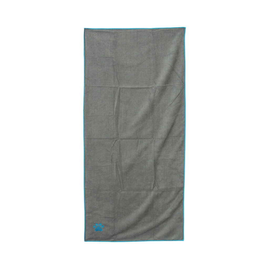 Country Living Large Gray Microfiber Dog Bath Towel with Teal wall art with nature-inspired artwork - product view 3