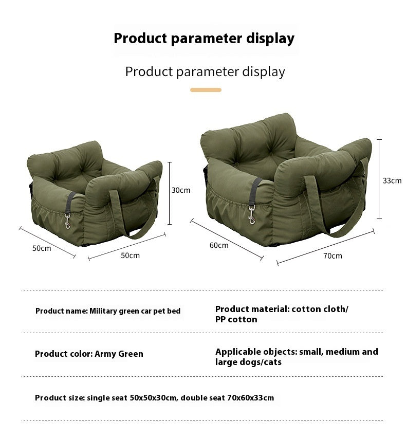 Pet Car Pet Bed Dog Safety Seat Multifunctional Dogs and Cats Pet uncategorized / needs cleanup with nature-inspired artwork - product view 4