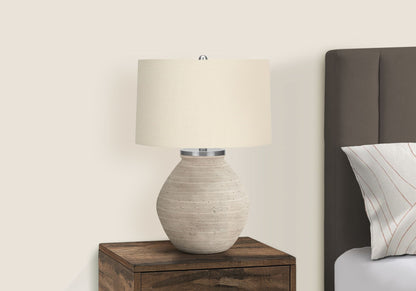 Cream Concrete and Resin Table Lamp