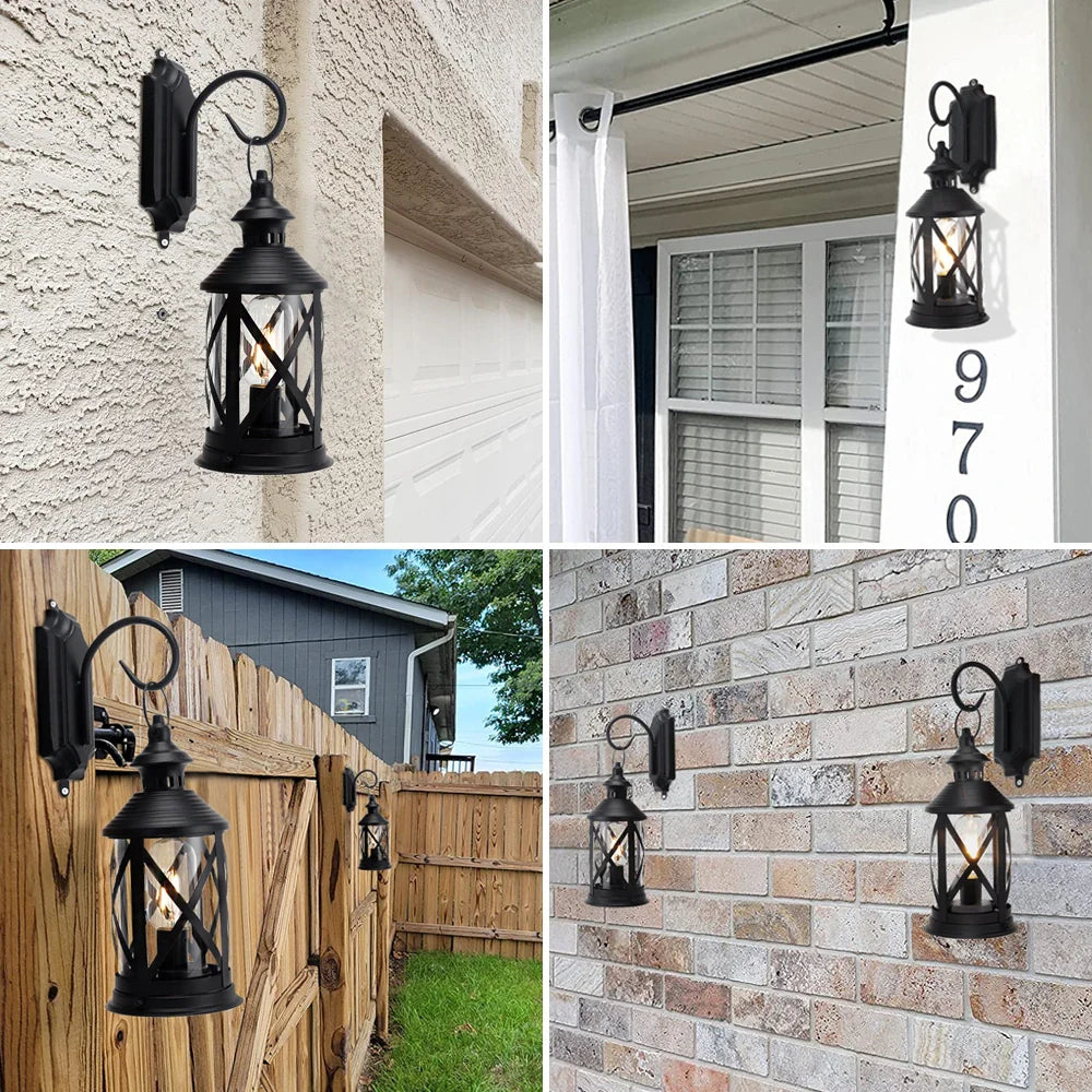 10''tall Battery Powered Metal Lamp with Hook (black) battery operated lamps with nature-inspired artwork - product view 5
