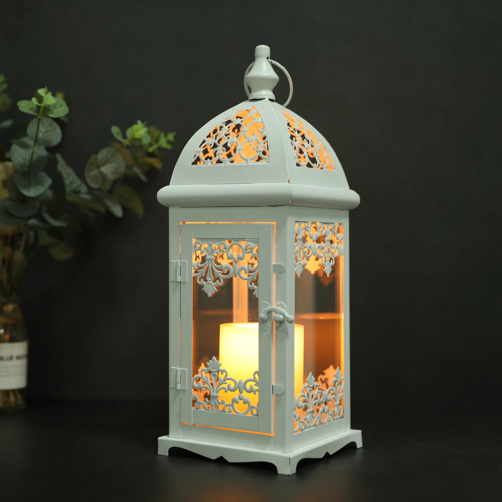 15" High Decorative Candle Lantern decorative candle lanterns with nature-inspired artwork