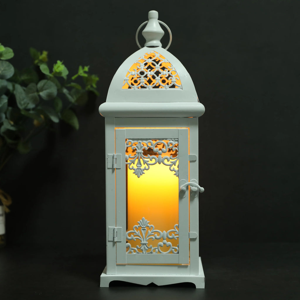 15" High Decorative Candle Lantern decorative candle lanterns with nature-inspired artwork - product view 5