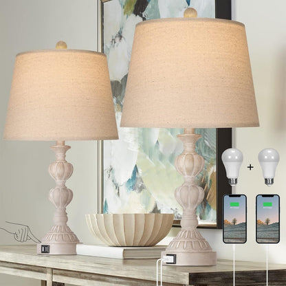 Farmhouse Table Lamps - Set of 2
