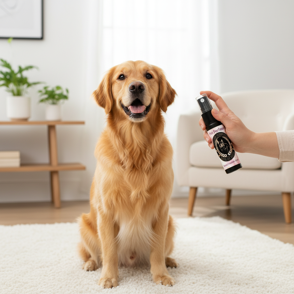 Dog with Sweet Passion Pet Perfume