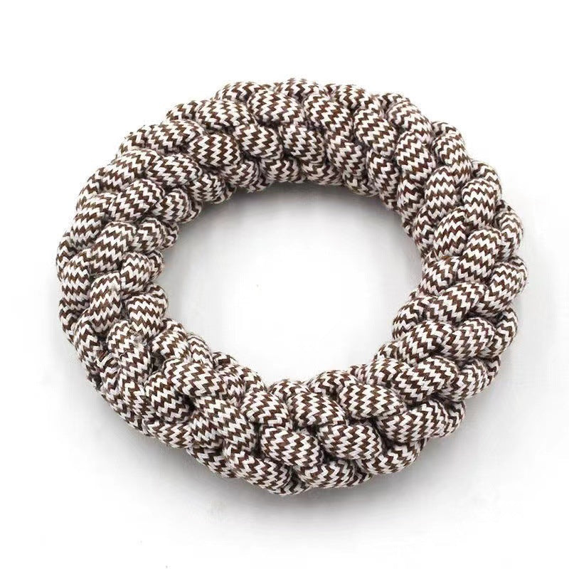 Cotton String Molar Braided Ring Knot Toy uncategorized / needs cleanup with nature-inspired artwork - product view 4