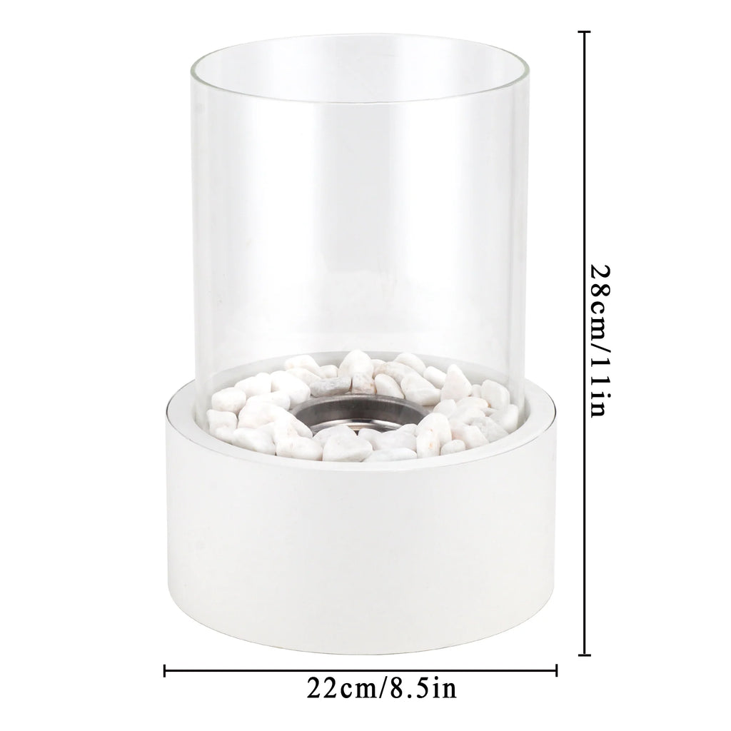 11“h Large Tabletop Fire Bowl Pot Fireplace gel & ethanol fireplaces with nature-inspired artwork - product view 7