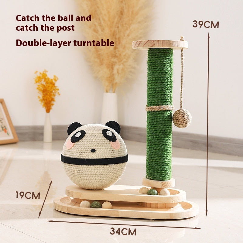 Cat Scratch Board Toy Turntable Cat Teasing Ball Self uncategorized / needs cleanup with nature-inspired artwork - product view 8