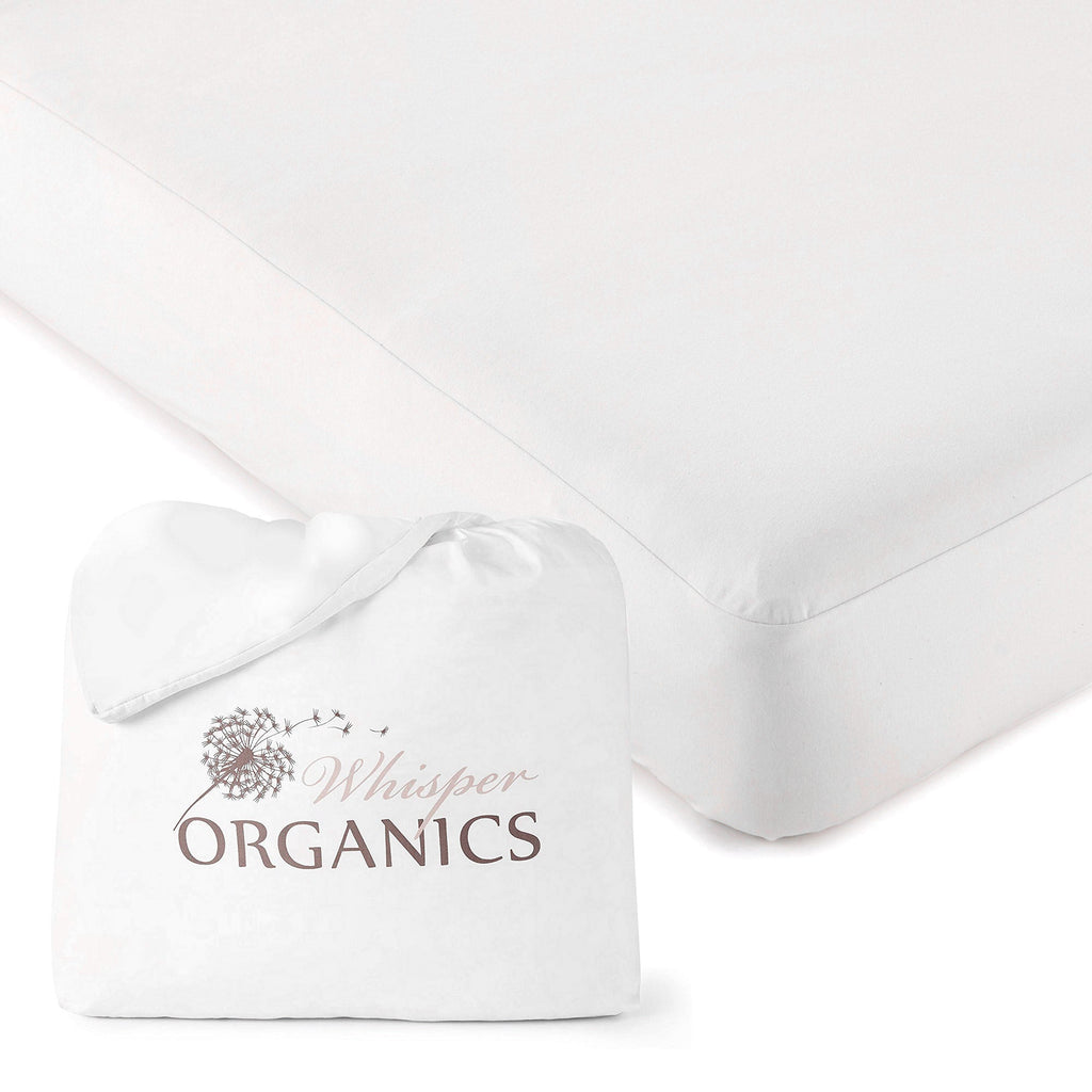 Organic Waterproof Jersey Knit Mattress Cover mattress pad with nature-inspired artwork