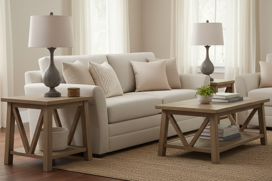 Farmhouse Lamp Set Lifestyle Mockup