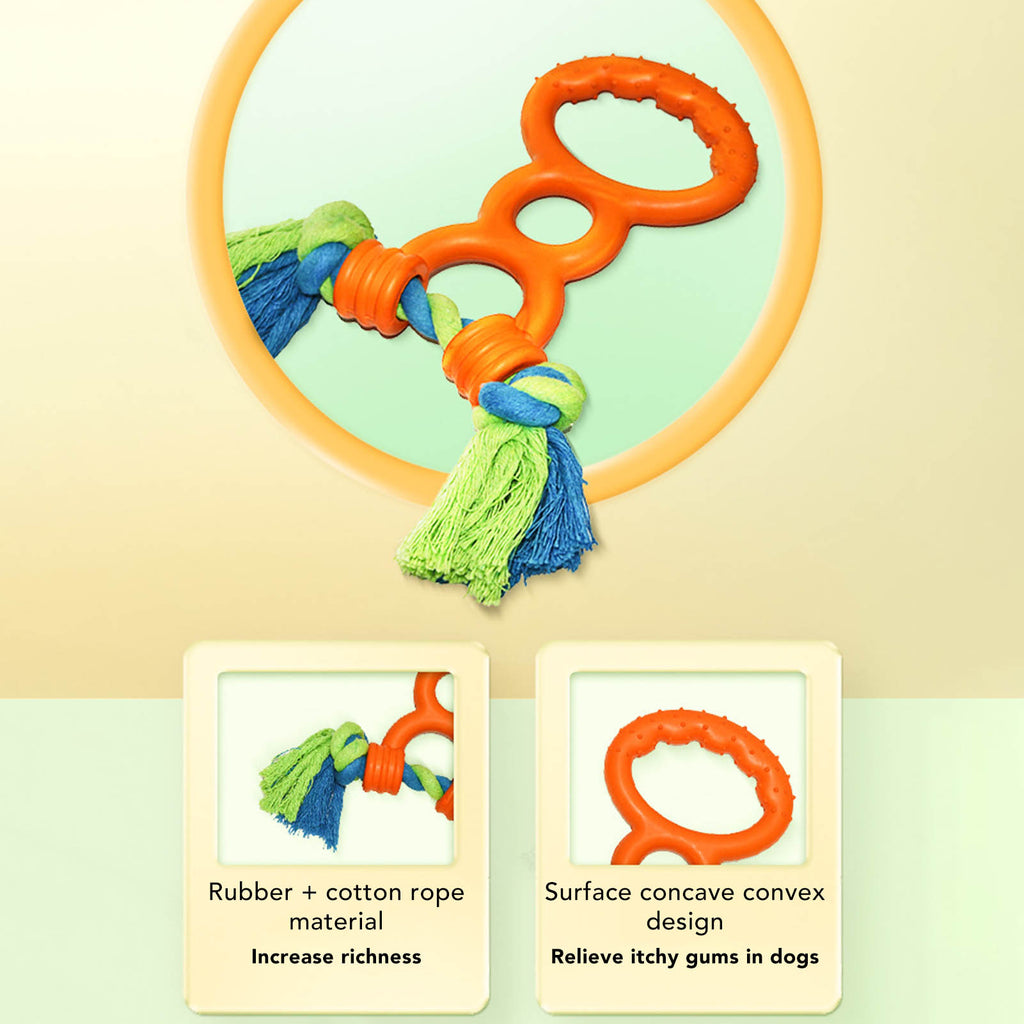 Dog Ring Rope Toy Safe Portable Dog Chew Teething Toy for Training uncategorized / needs cleanup with nature-inspired artwork