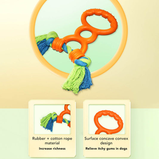 Dog Ring Rope Toy Safe Portable Dog Chew Teething Toy for Training uncategorized / needs cleanup with nature-inspired artwork