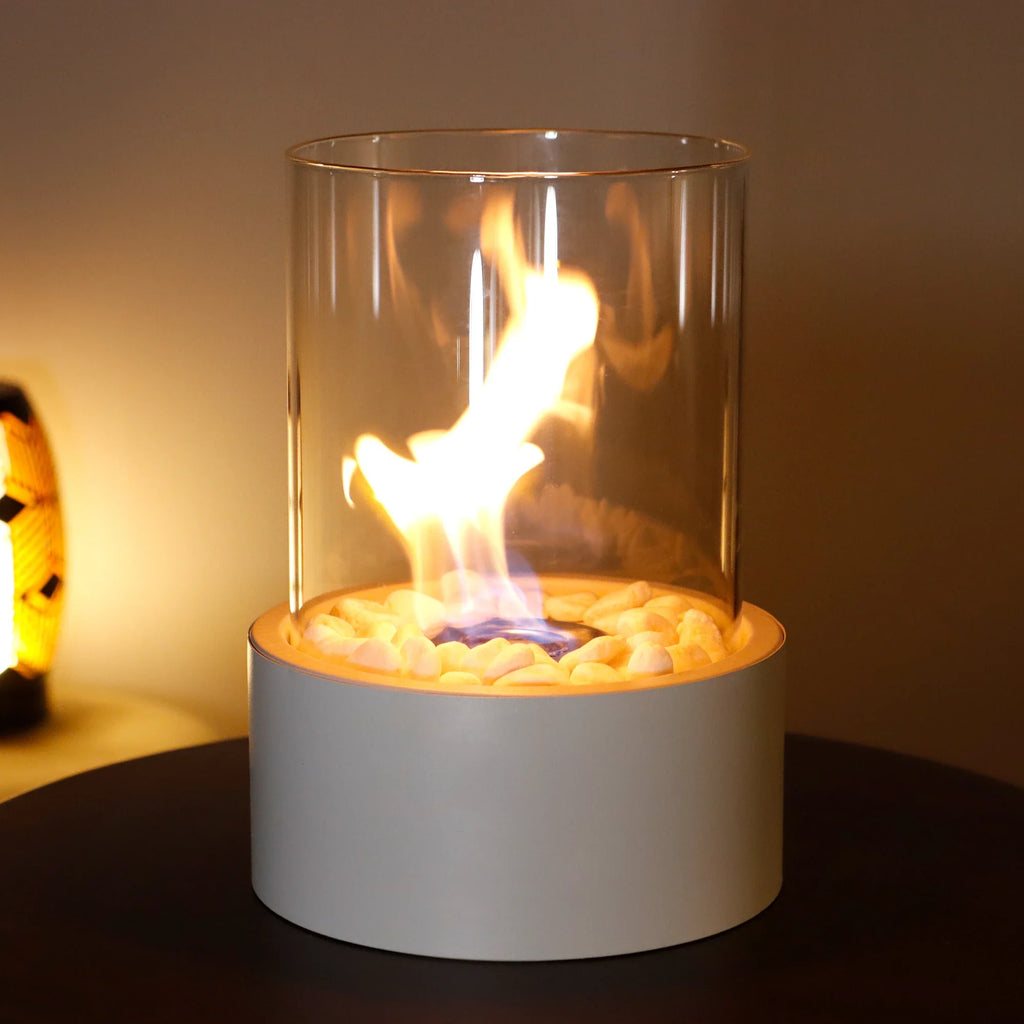 11“h Large Tabletop Fire Bowl Pot Fireplace gel & ethanol fireplaces with nature-inspired artwork - product view 8
