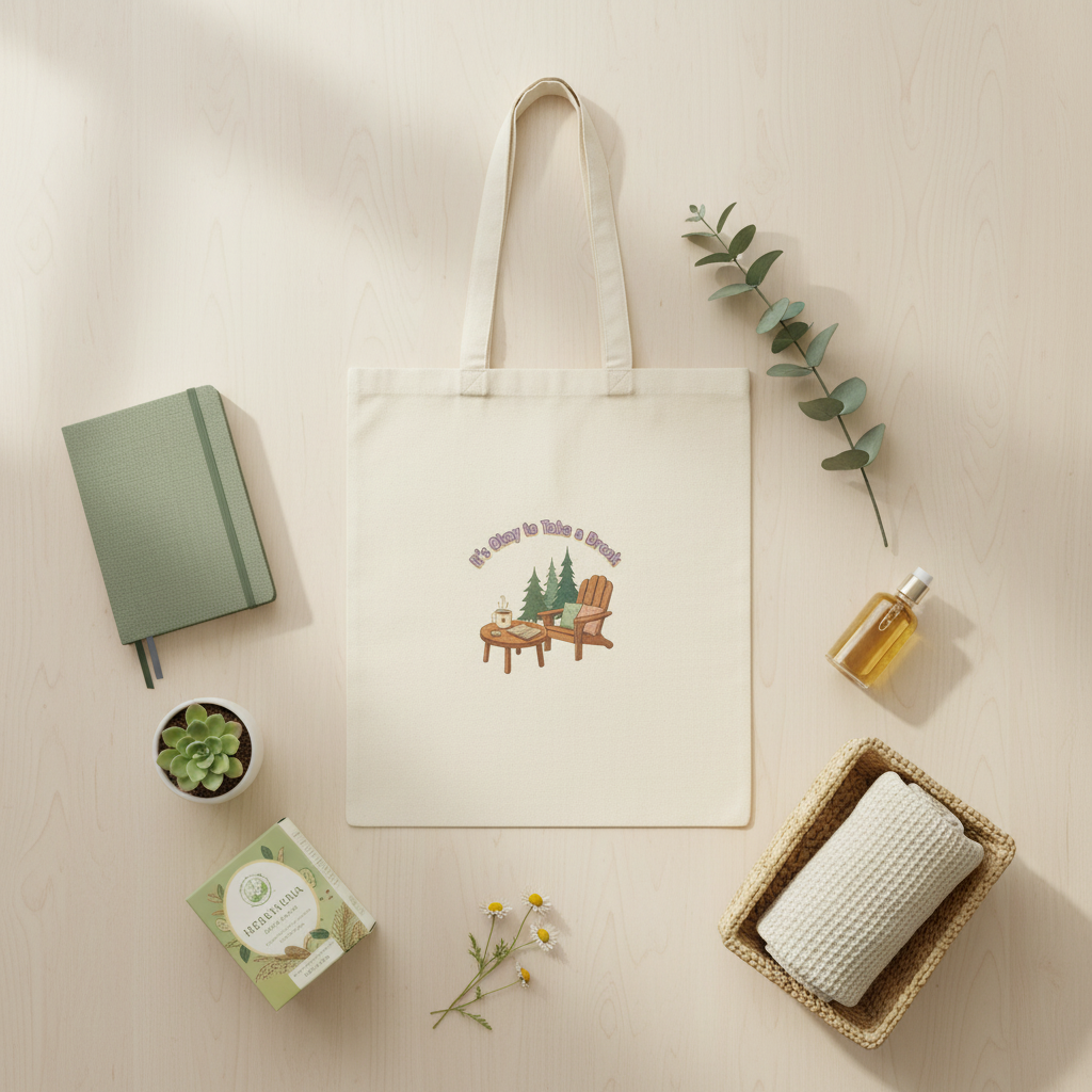 Flat lay with wellness items