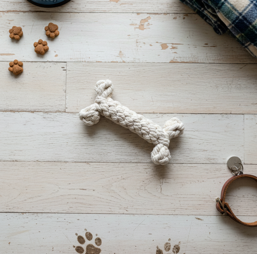 The Little Love White Rope Bone Toy-2