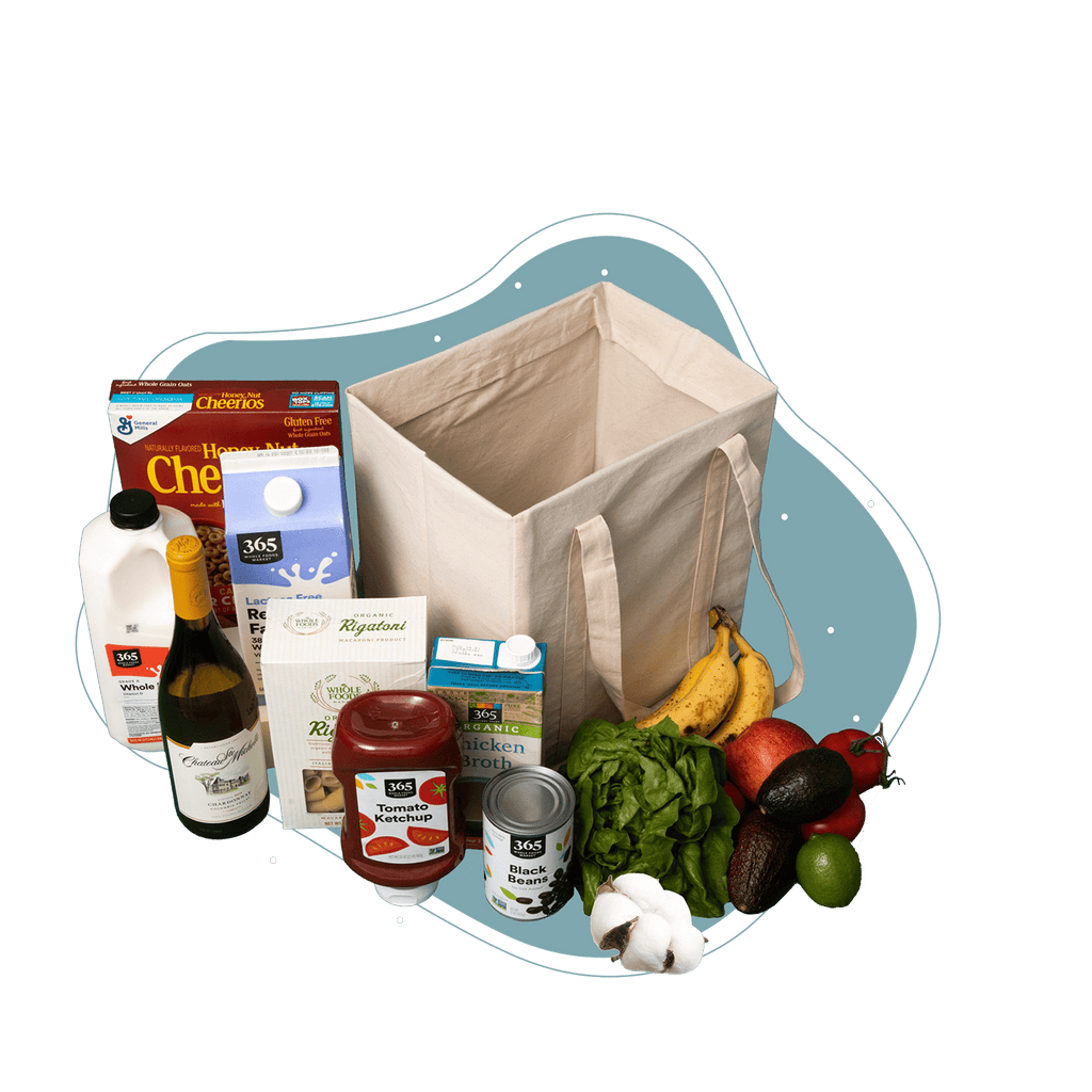 Collapsible Grocery Shopping Bags household storage bags with nature-inspired artwork - product view 2