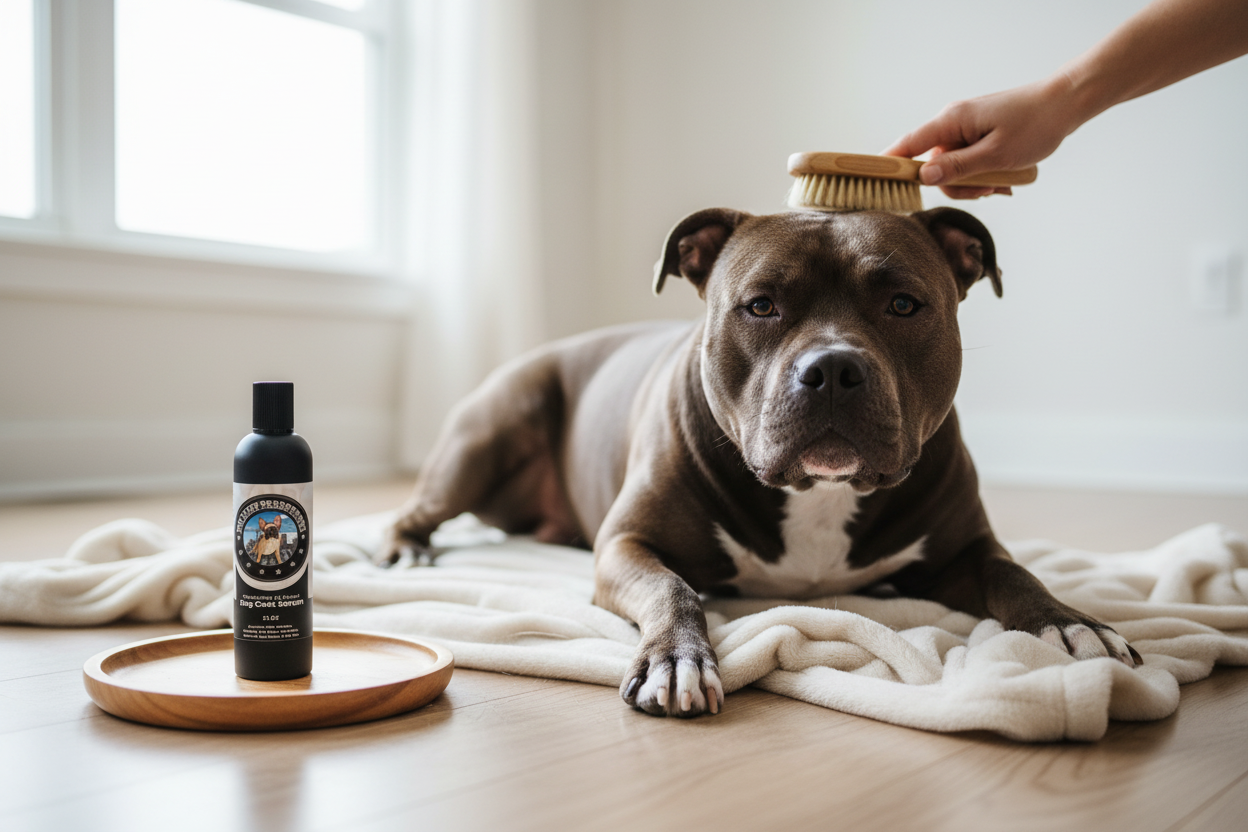 Grooming session with BullyFIT products