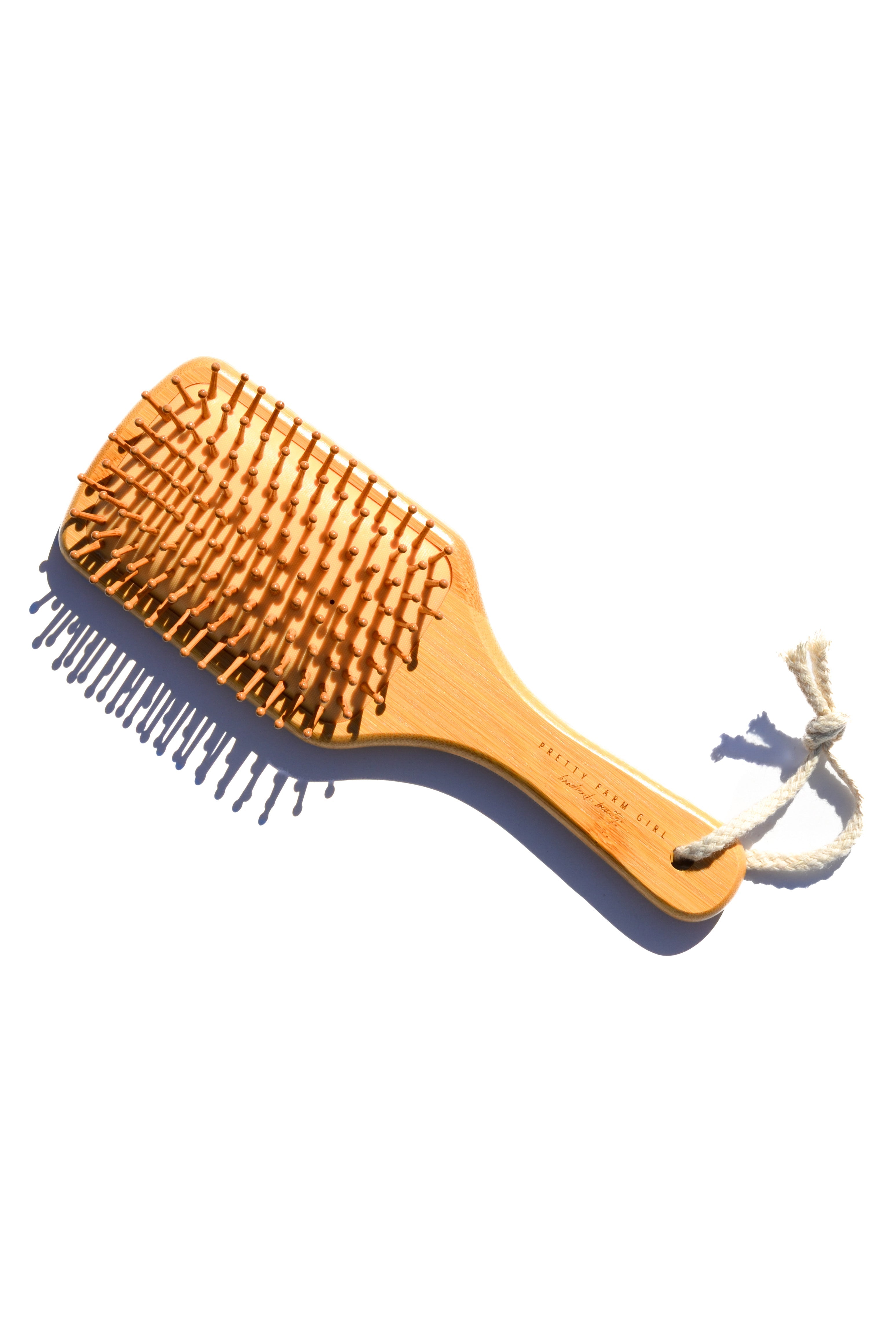 Bamboo Paddle Hair Brush uncategorized / needs cleanup with nature-inspired artwork