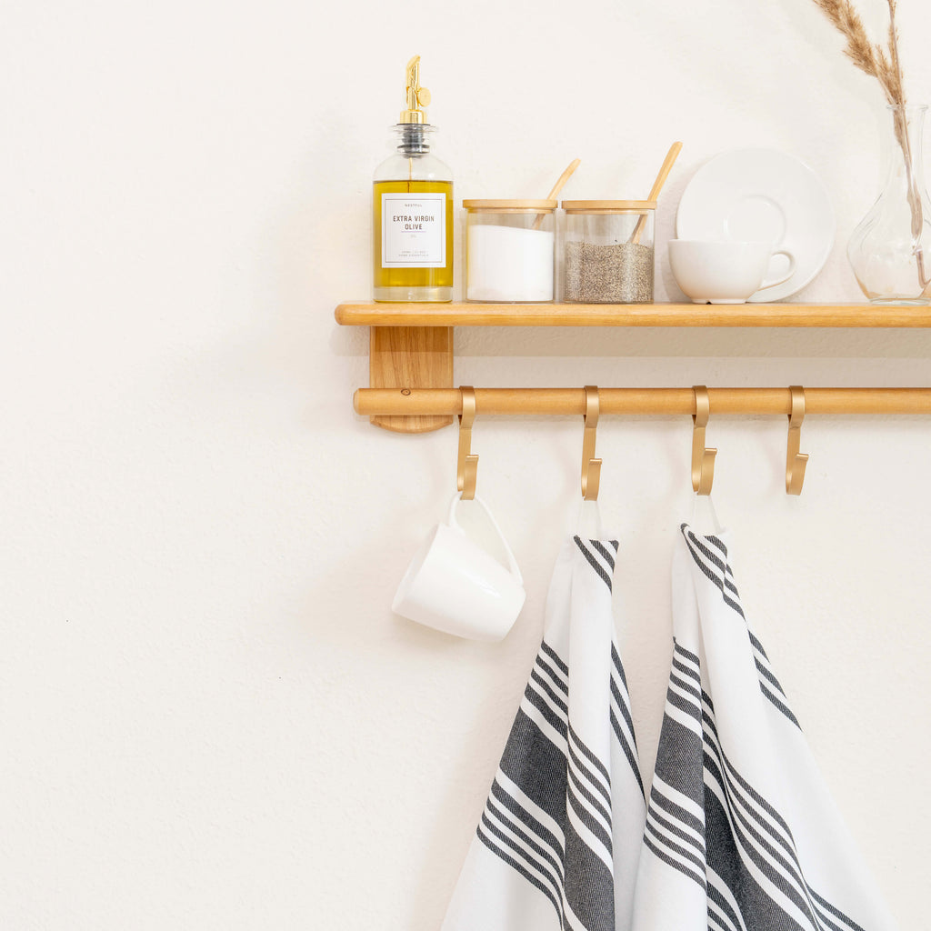 Striped Kitchen Towels home decor with nature-inspired artwork - product view 5