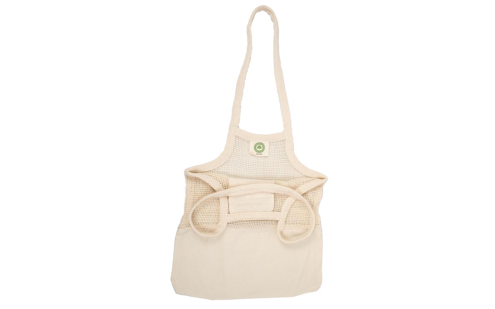 Mesh & Fabric Tote Bag beach totes with nature-inspired artwork - product view 4