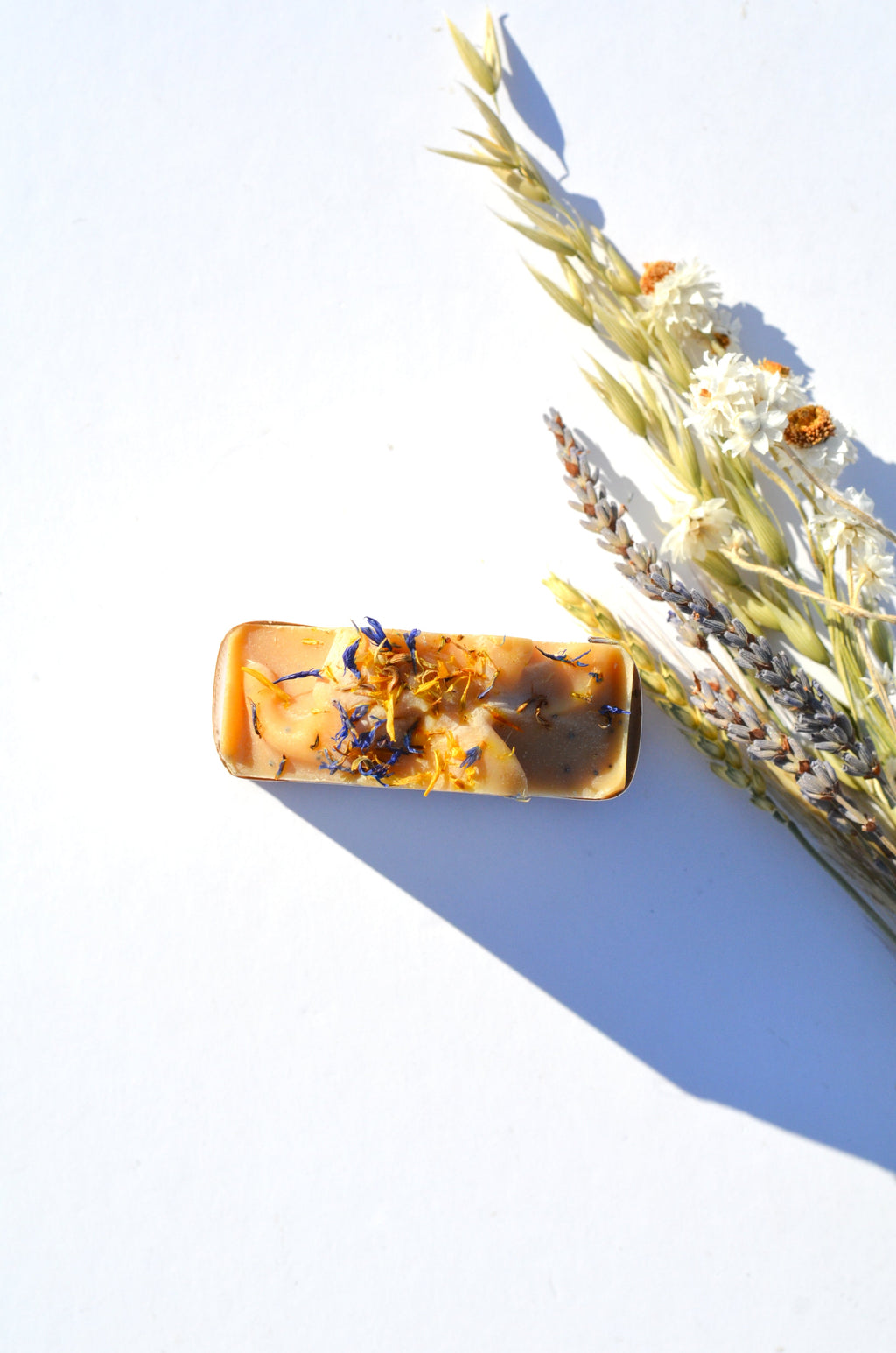 Lemon + Honey + Poppy Seed Handmade Tallow and Goat Milk Soap Bar bar soap with nature-inspired artwork - product view 2