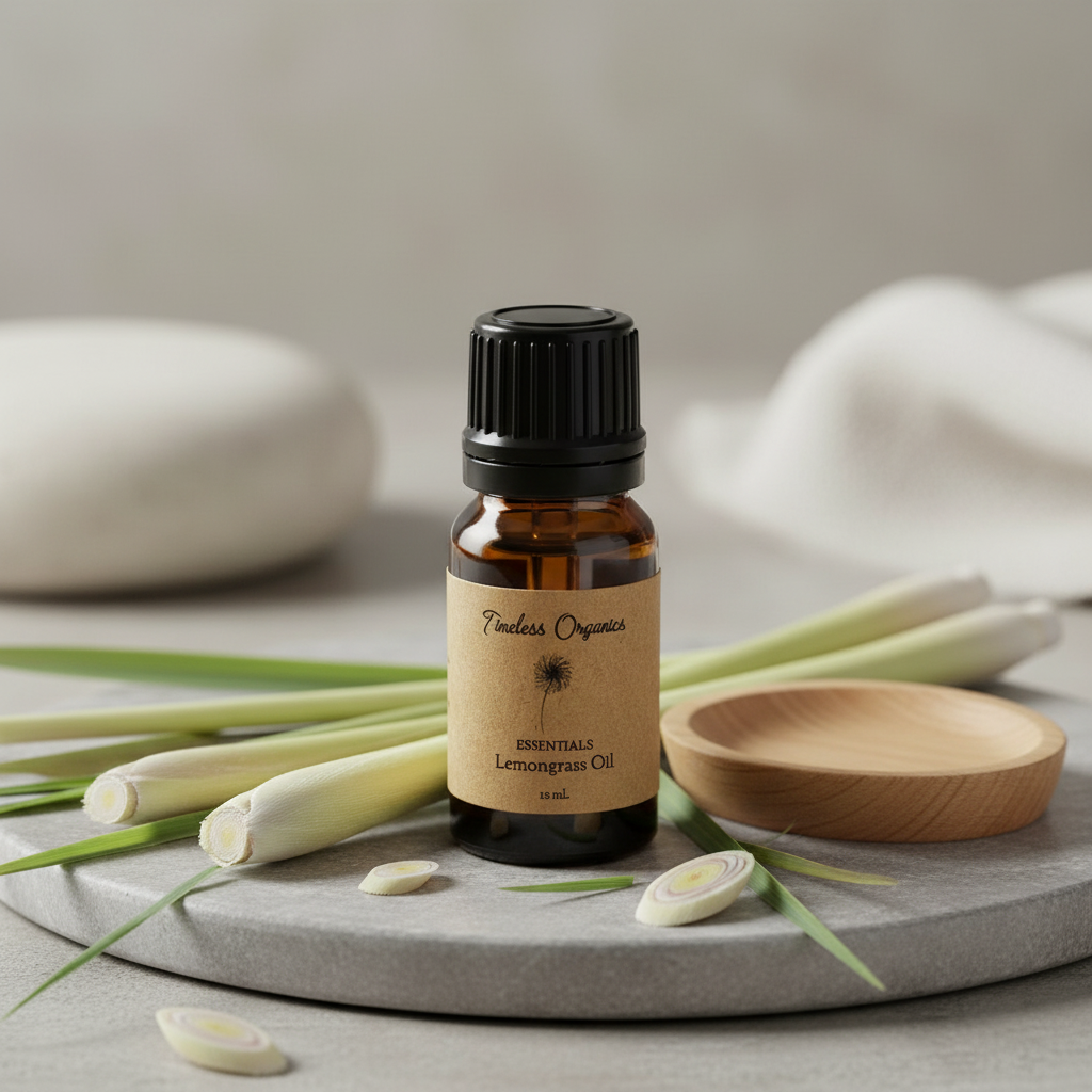 Lemongrass Essential Oil Product Mockup