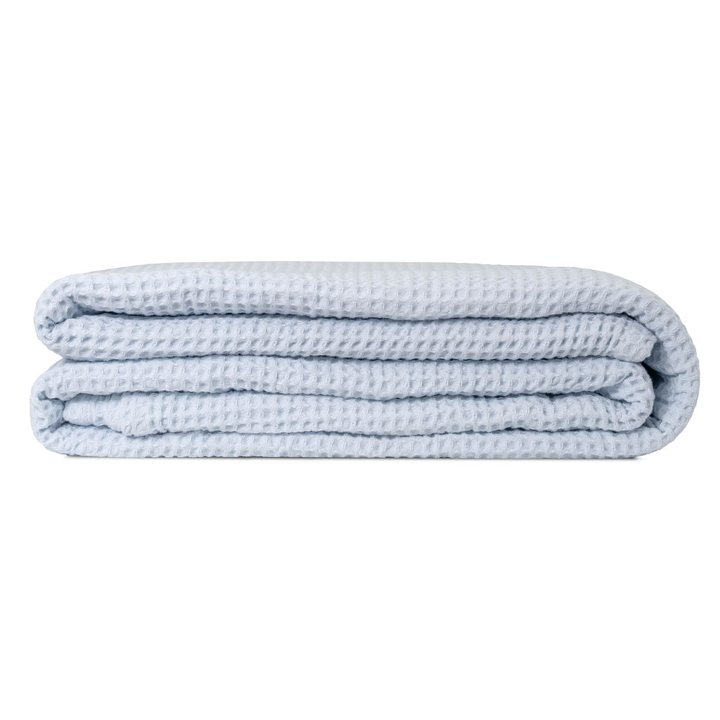 Waffle Weave Throw decor with nature-inspired artwork