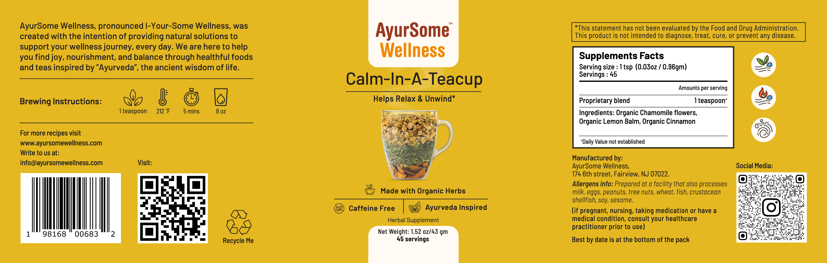Calm tea & infusions with nature-inspired artwork - product view 6