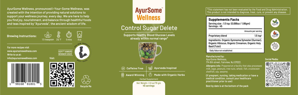 Control Sugar Delete tea & infusions with nature-inspired artwork - product view 6