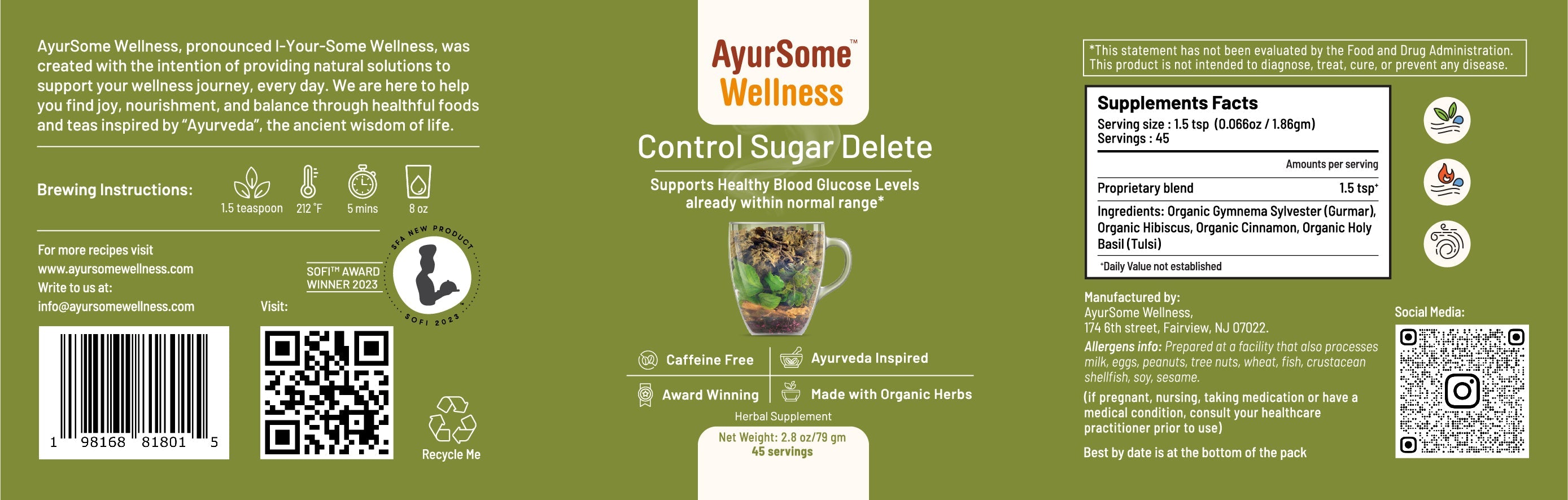Control Sugar Delete tea & infusions with nature-inspired artwork - product view 6