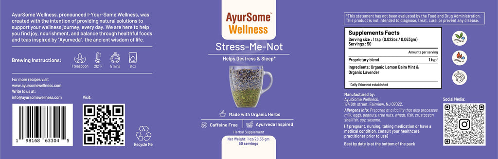 Stress tea & infusions with nature-inspired artwork - product view 6