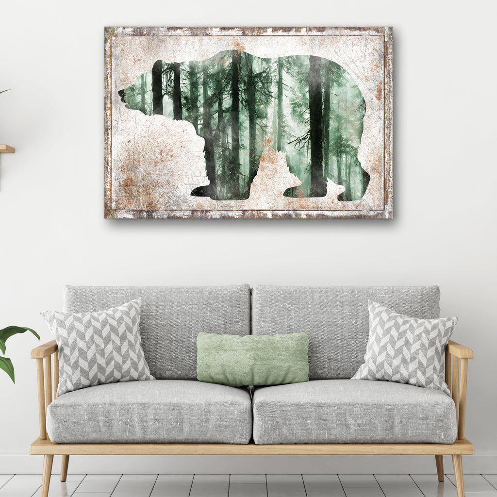 Animals Forest Bear Birch Canvas wall art with nature-inspired artwork