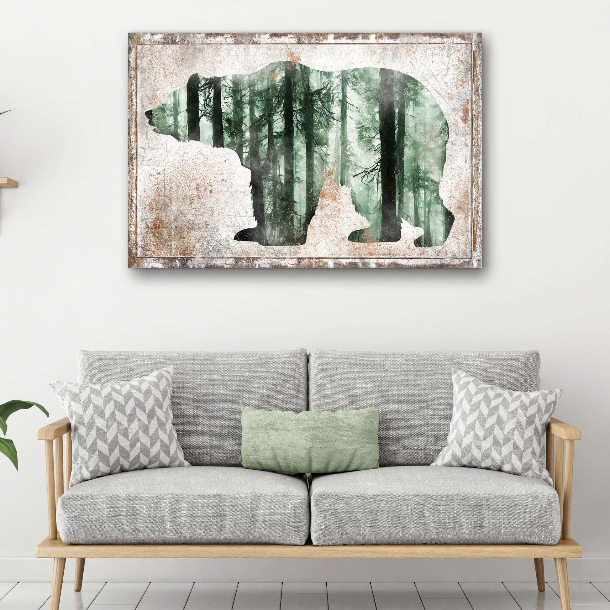 Animals Forest Bear Birch Canvas wall art with nature-inspired artwork