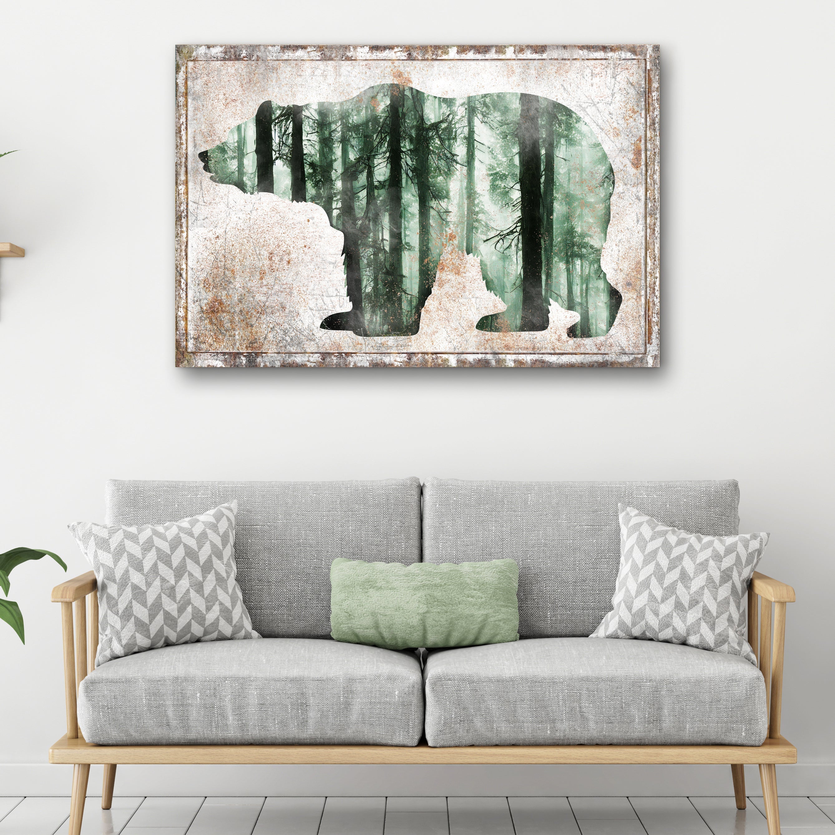Animals Forest Bear Birch Canvas wall art with nature-inspired artwork