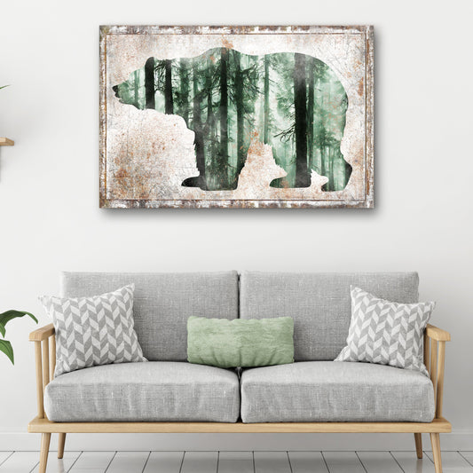 Animals Forest Bear Birch Canvas wall art with nature-inspired artwork