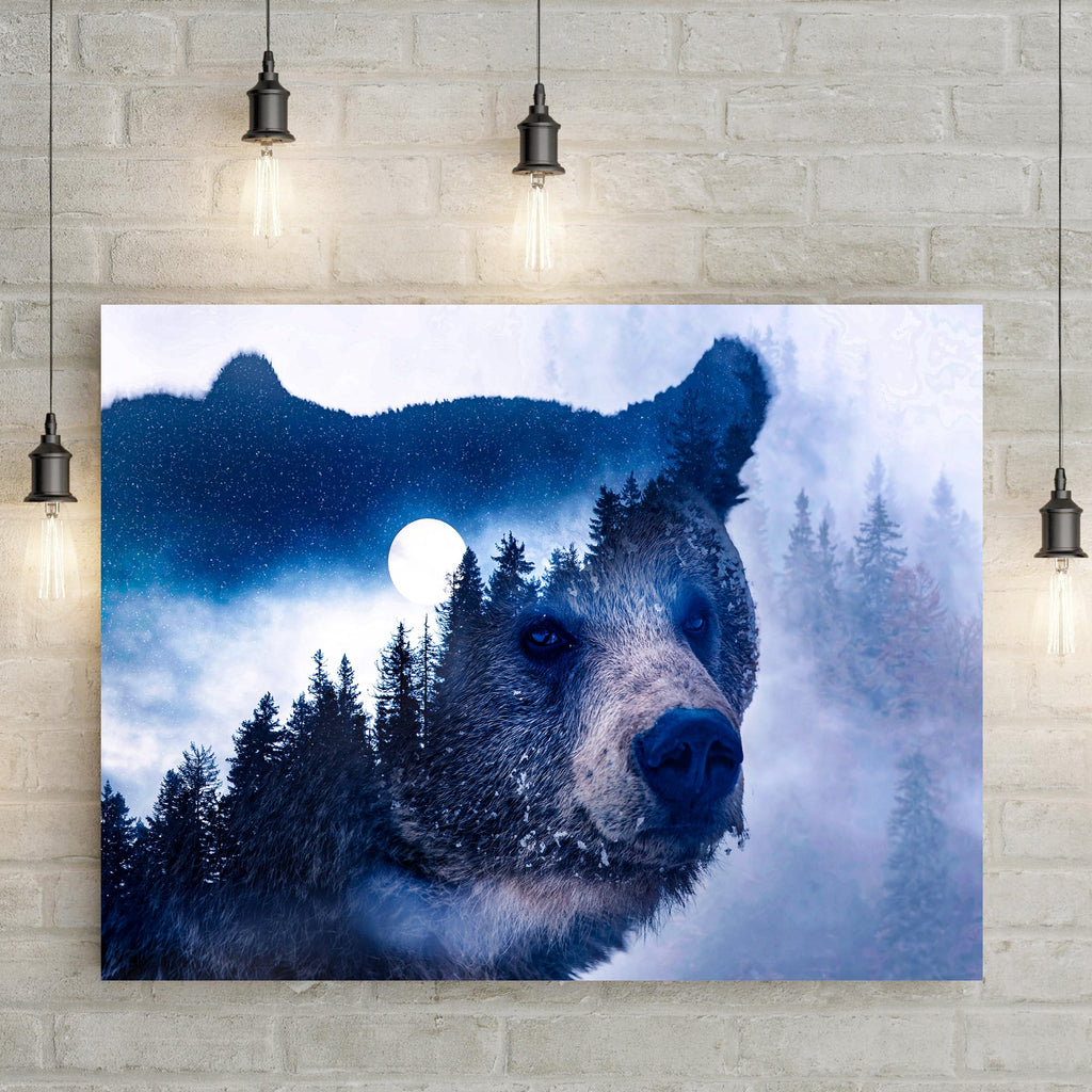 Animals Forest Bear Illustration Canvas Ii wall art with nature-inspired artwork - product view 2