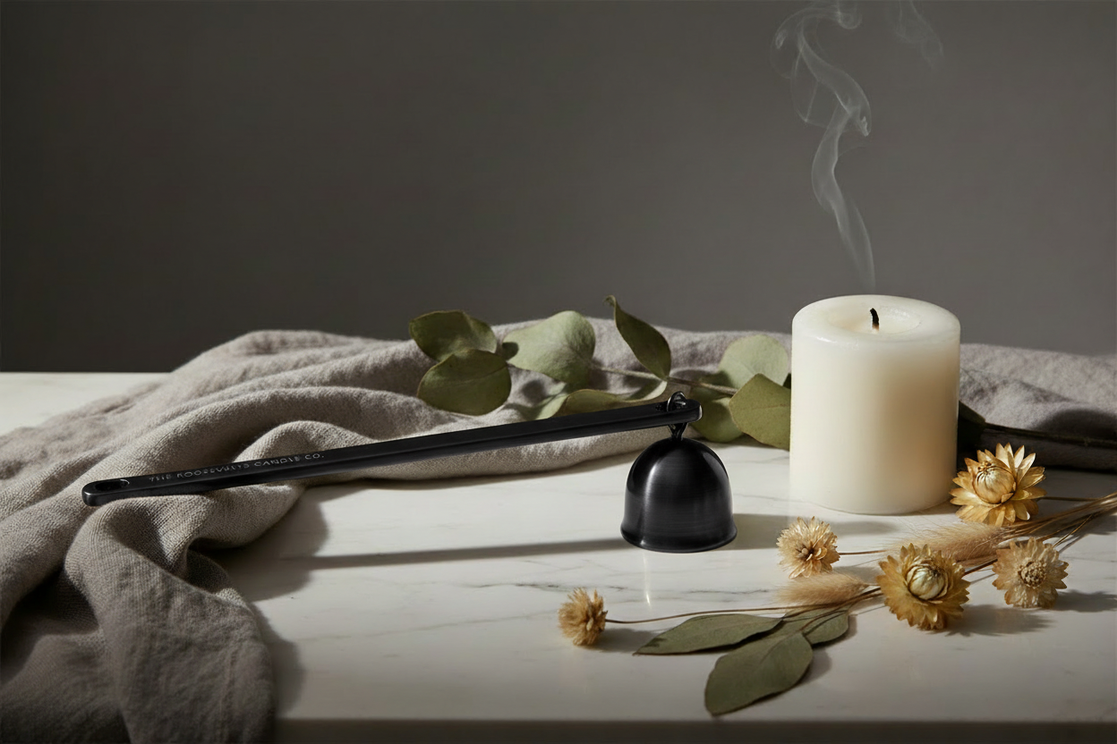 Matte Black Candle Snuffer Lifestyle Shot