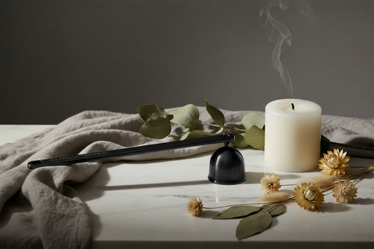 Matte Black Candle Snuffer Lifestyle Shot