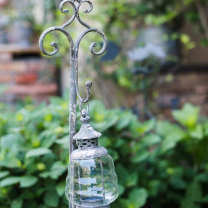Adjustable Metal Hanging Plant Stand with Single Hook