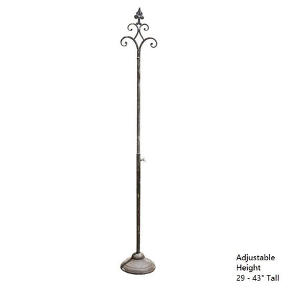 Adjustable Metal Hanging Plant Stand with Single Hook