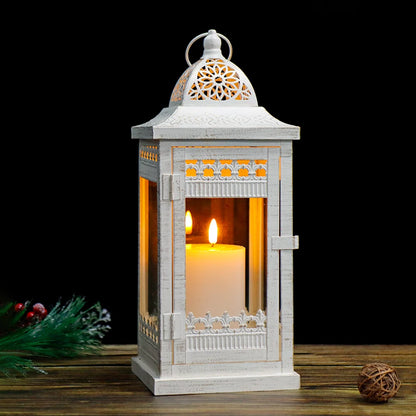 9.5"&14.5"&20" High Decorative Candle Lanterns ( Set of 3） decorative candle lanterns with nature-inspired artwork - product view 12