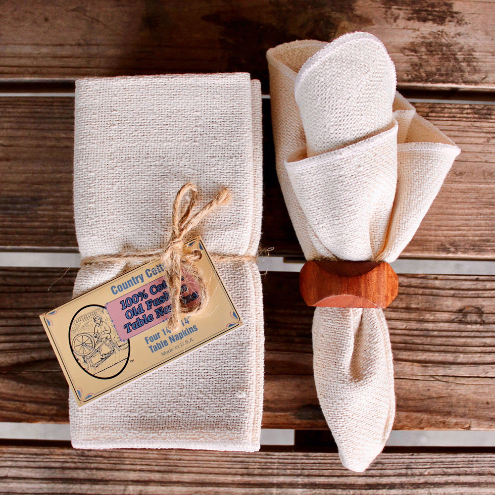 100% Cotton Table Napkins 14" X 14" (4) table napkins with nature-inspired artwork