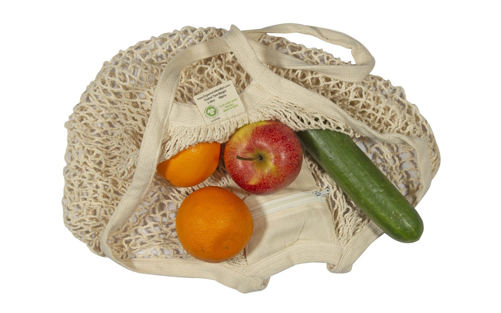 Mesh Shopping Bag beach totes with nature-inspired artwork - product view 5