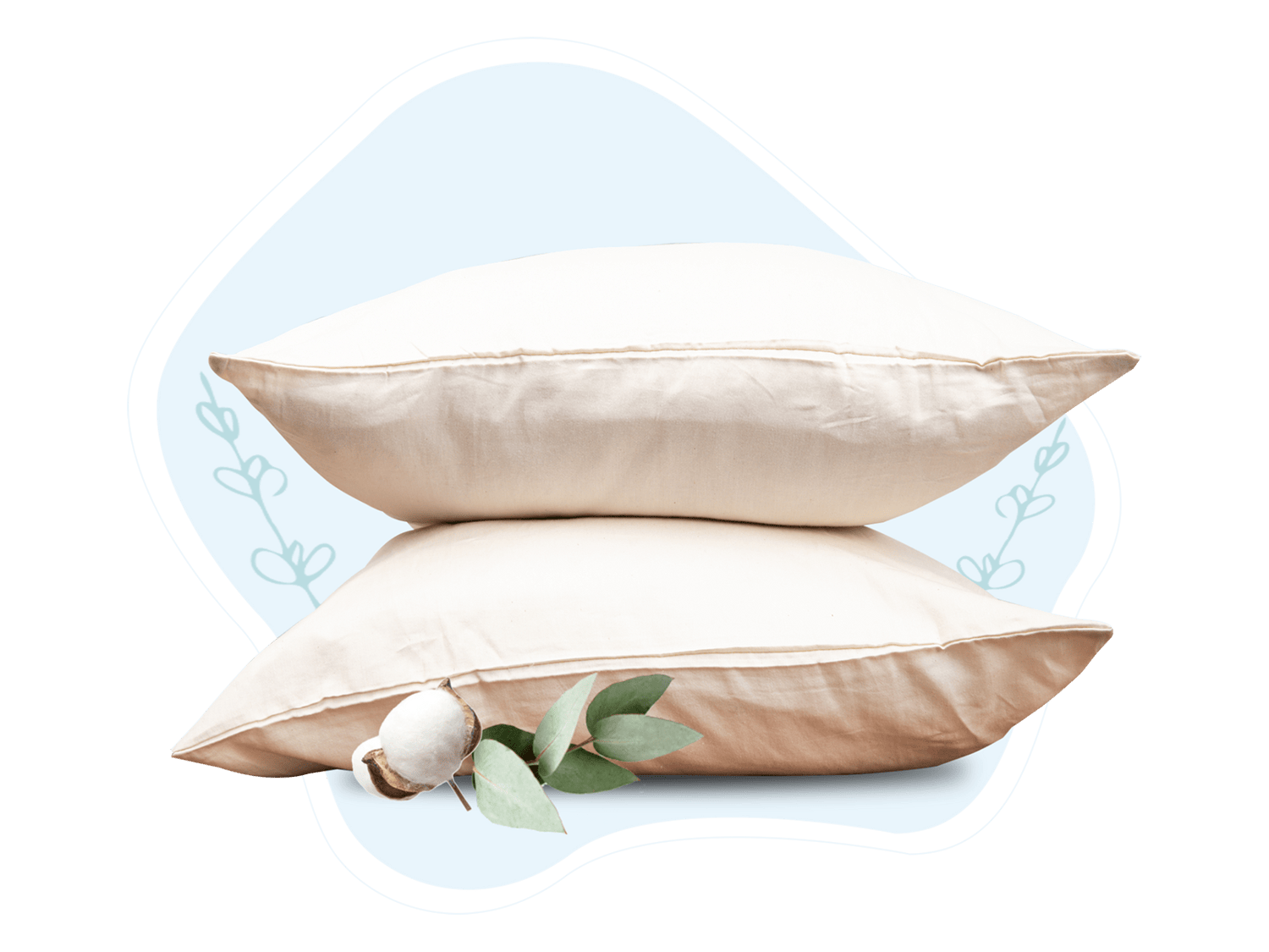 Organic Sateen Bed Sheets Set bed sheets with nature-inspired artwork - product view 4