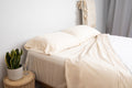 Organic Sateen Bed Sheets Set bed sheets with nature-inspired artwork - product view 3