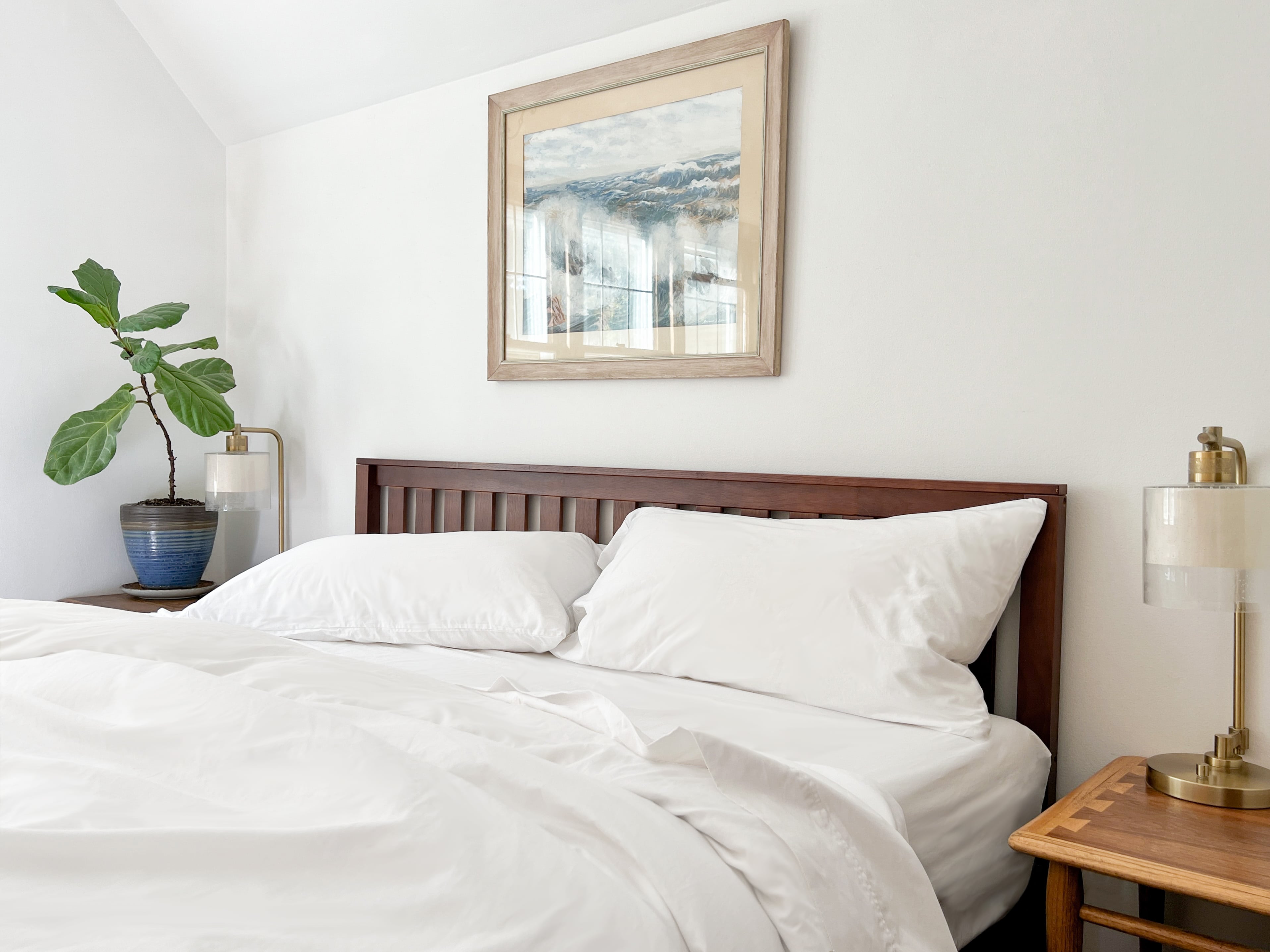 Organic Percale Bed Sheets Set uncategorized / needs cleanup with nature-inspired artwork - product view 2