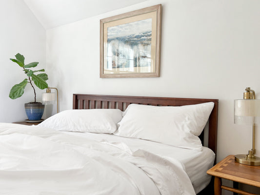 Organic Percale Bed Sheets Set uncategorized / needs cleanup with nature-inspired artwork - product view 2