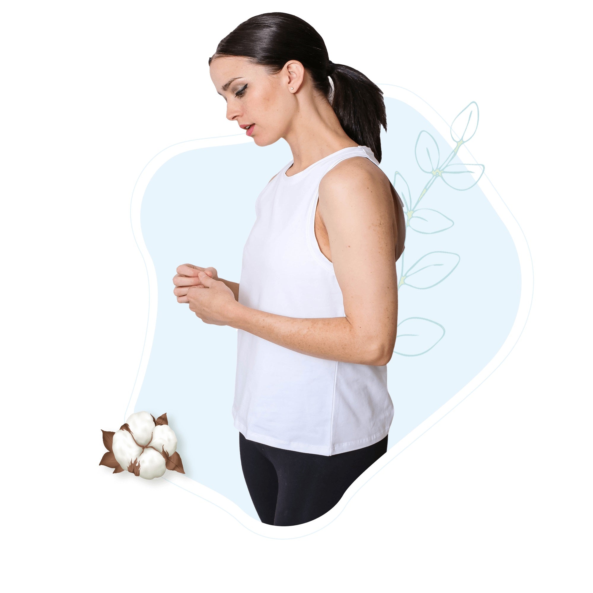 Women's Tank Tops shirts & tops with nature-inspired artwork - product view 4