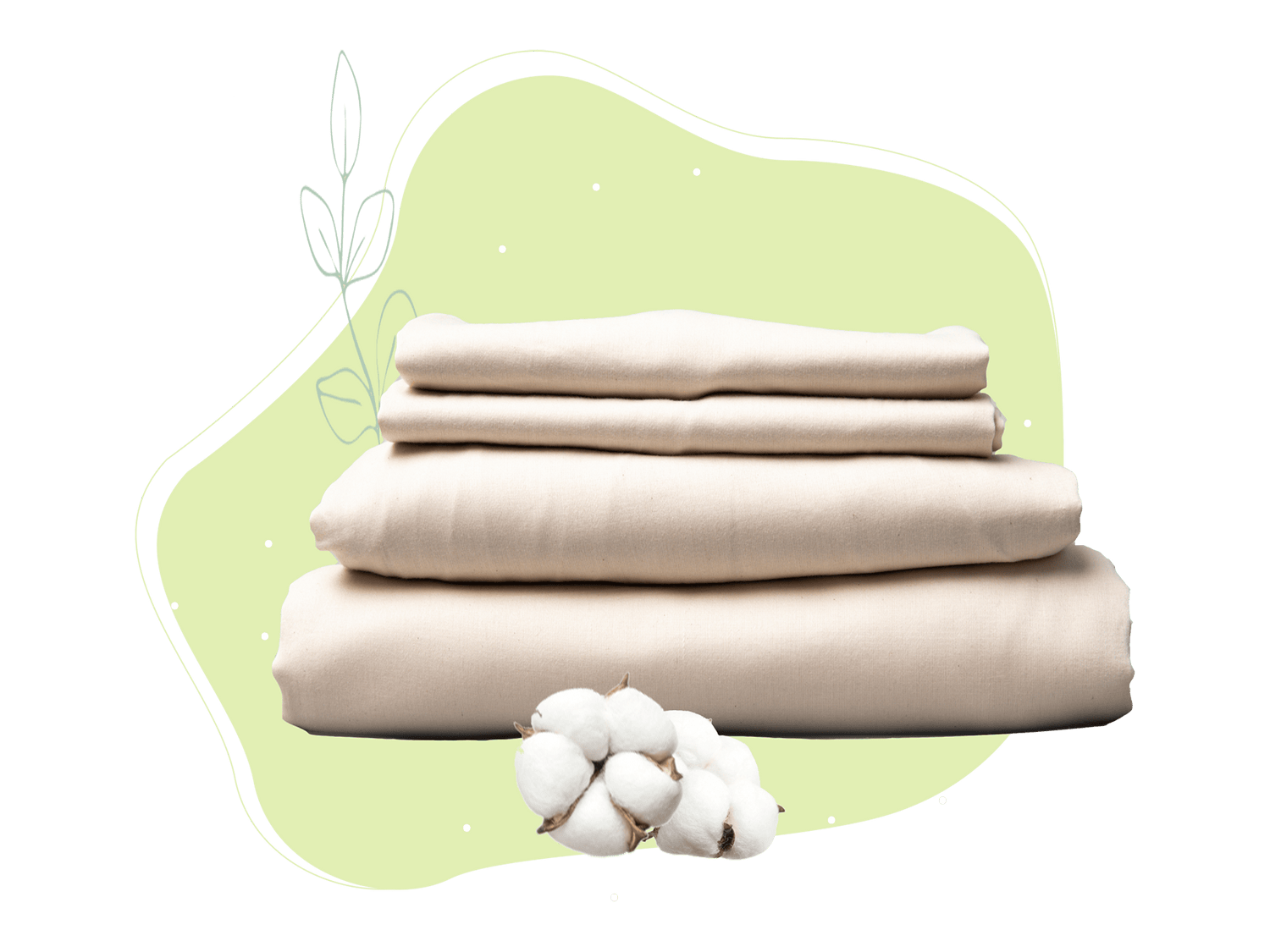 Organic Sateen Bed Sheets Set bed sheets with nature-inspired artwork - product view 5